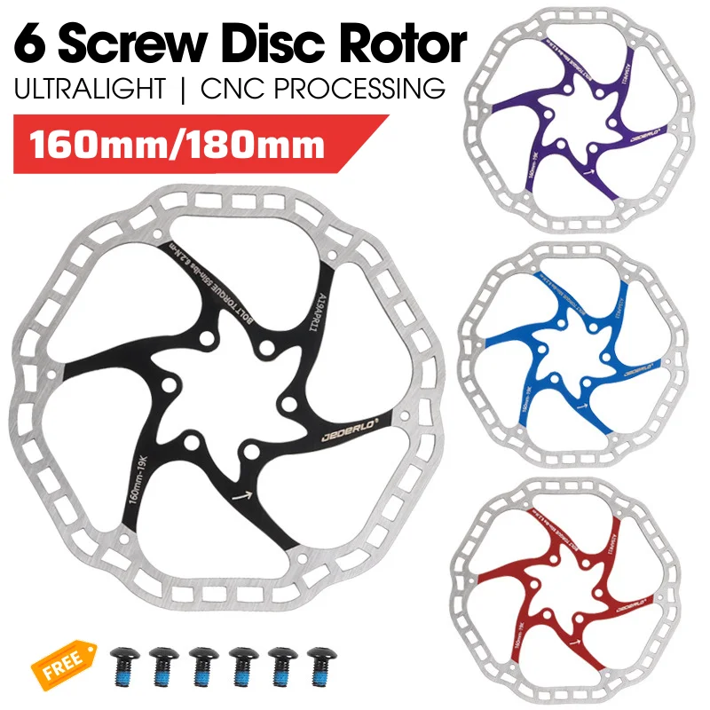 Сверхлегкий велосипедный дисковый тормоз, ротор 160/180 мм, 6 болтов, гидравлический тормозной диск из нержавеющей стали для горного и шоссейного велосипеда с 6 болтами T25
