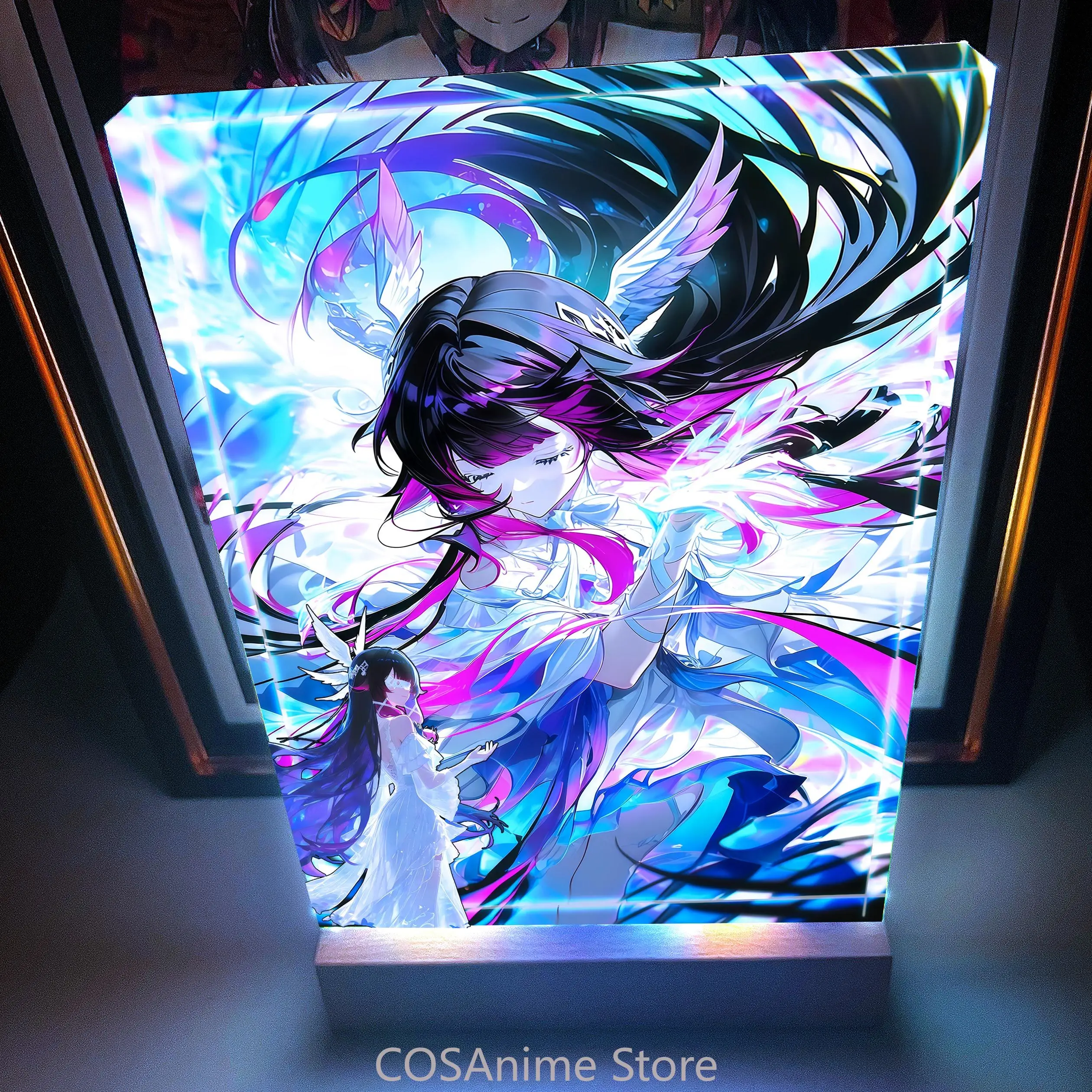 Genshin Impact Columbina Damselette Cartoon Game Cosplay Acrylic Lighting Card Brick Standing Sign Night Light Adorn Fan Gift