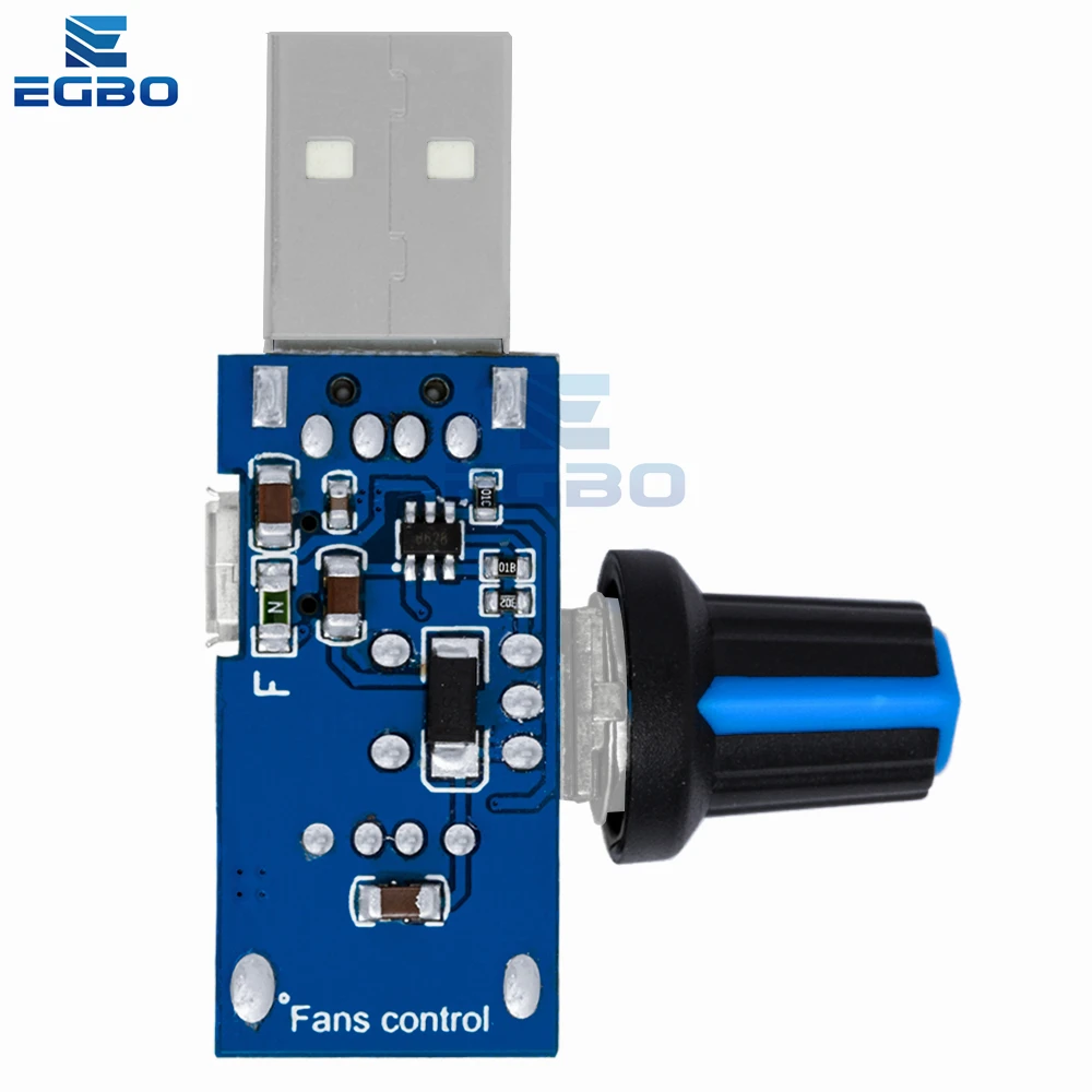 EGBO DC 4V-12V 5W XY-FS USB Fan Stepless Governor USB Fan Speed Controller Multi-Gear Auxiliary Cooling Tool