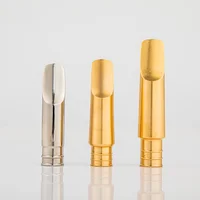 Boquilla de Metal para saxofón Alto Tenor Soprano profesional de cobre desnudo, boquillas de saxofón chapadas en oro, accesorios, tamaño 5 6 7 8