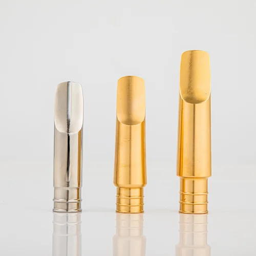 Imagen 1 del producto Boquilla de Metal para saxofón Alto Tenor Soprano profesional de cobre desnudo, boquillas de saxofón chapadas en oro, accesorios, tamaño 5 6 7 8