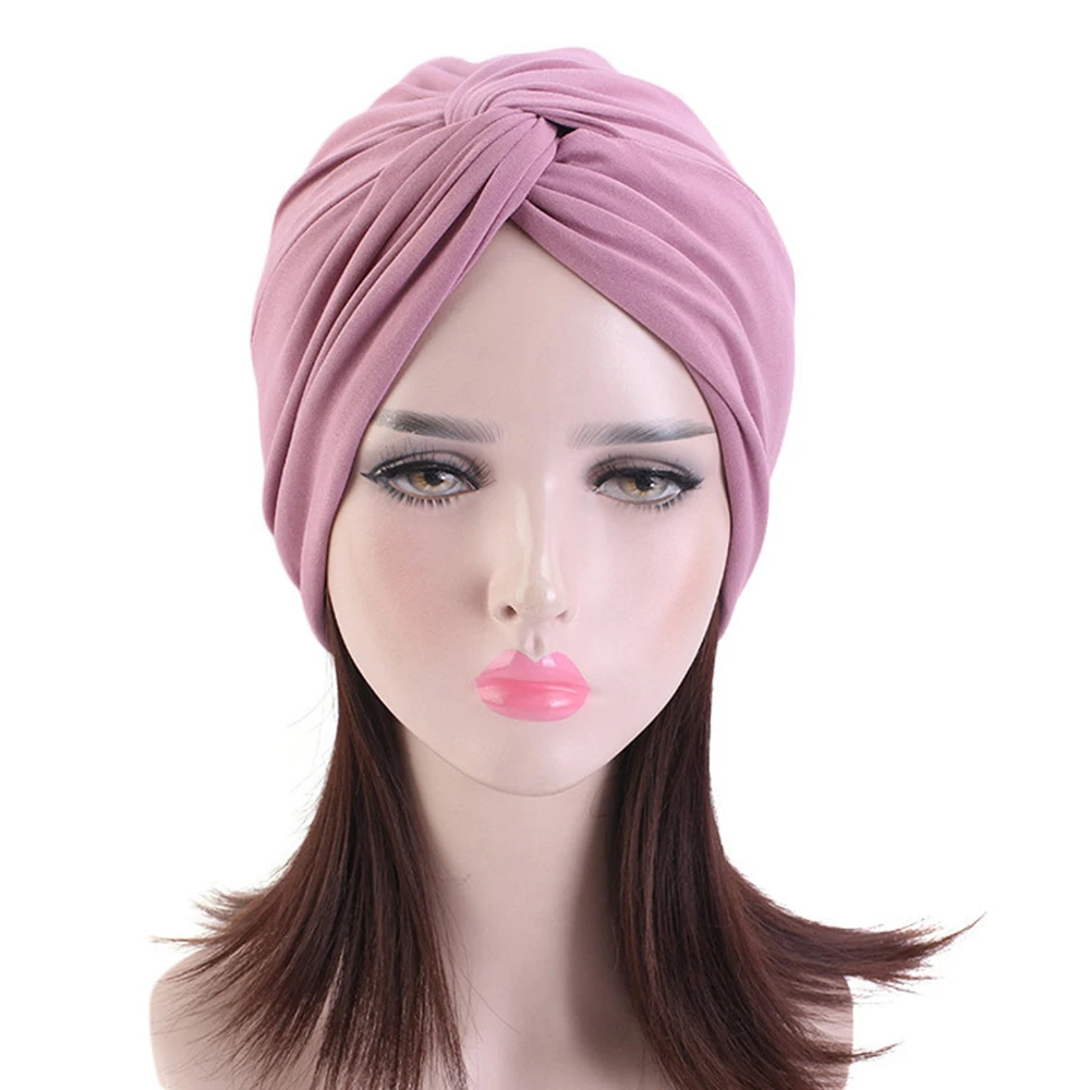 Headwear Beanie Hat Cap Twist Knot Turban For Women Girl Chemo Head Wrap Soft Stretch Hair Loss Alopecia Fashion HT260