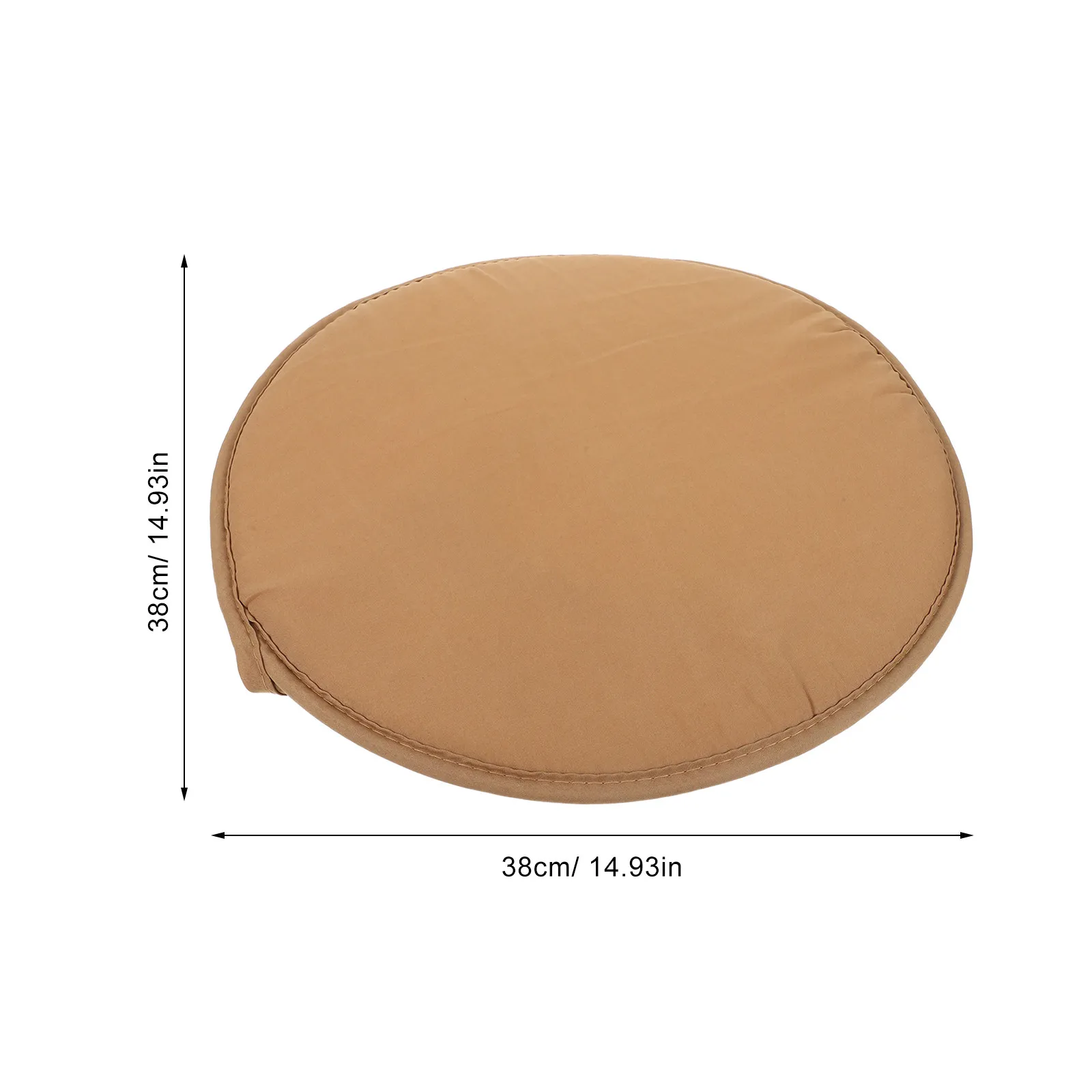 1Pcs Round Shape Seat Cushion Light Brown Thickened Sponge Pad for Chair Sofa Bed Home Office Dining Restaurant