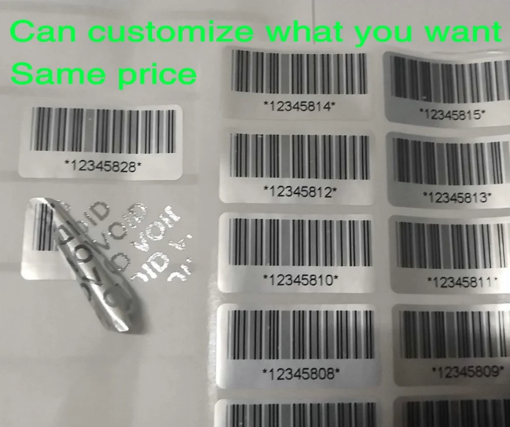 Warranty Protection Sticker (30mm X 15mm) Waterproof Security Seal Tamper Resistant Unordered Serial Number Label   （100pcs/Lot）