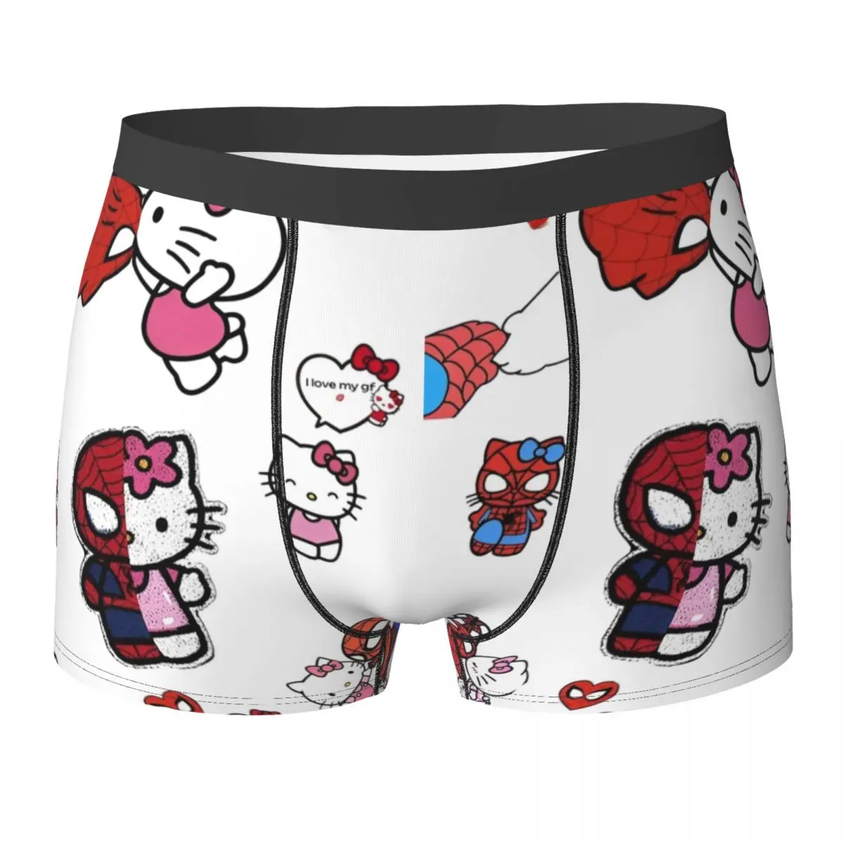 

Нижнее белье «Человек-паук», японские мужские трусы «Hello Kitty», классические боксеры, модные шорты, трусы большого размера