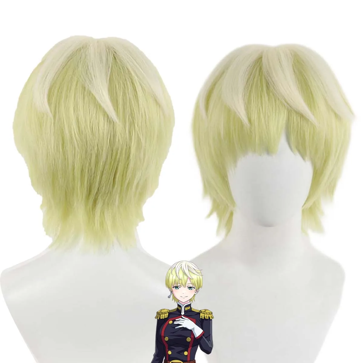 

Мужские аксессуары для косплея: парик из термостойкого волокна в стиле аниме-солдата Тенка Изумо с цепями