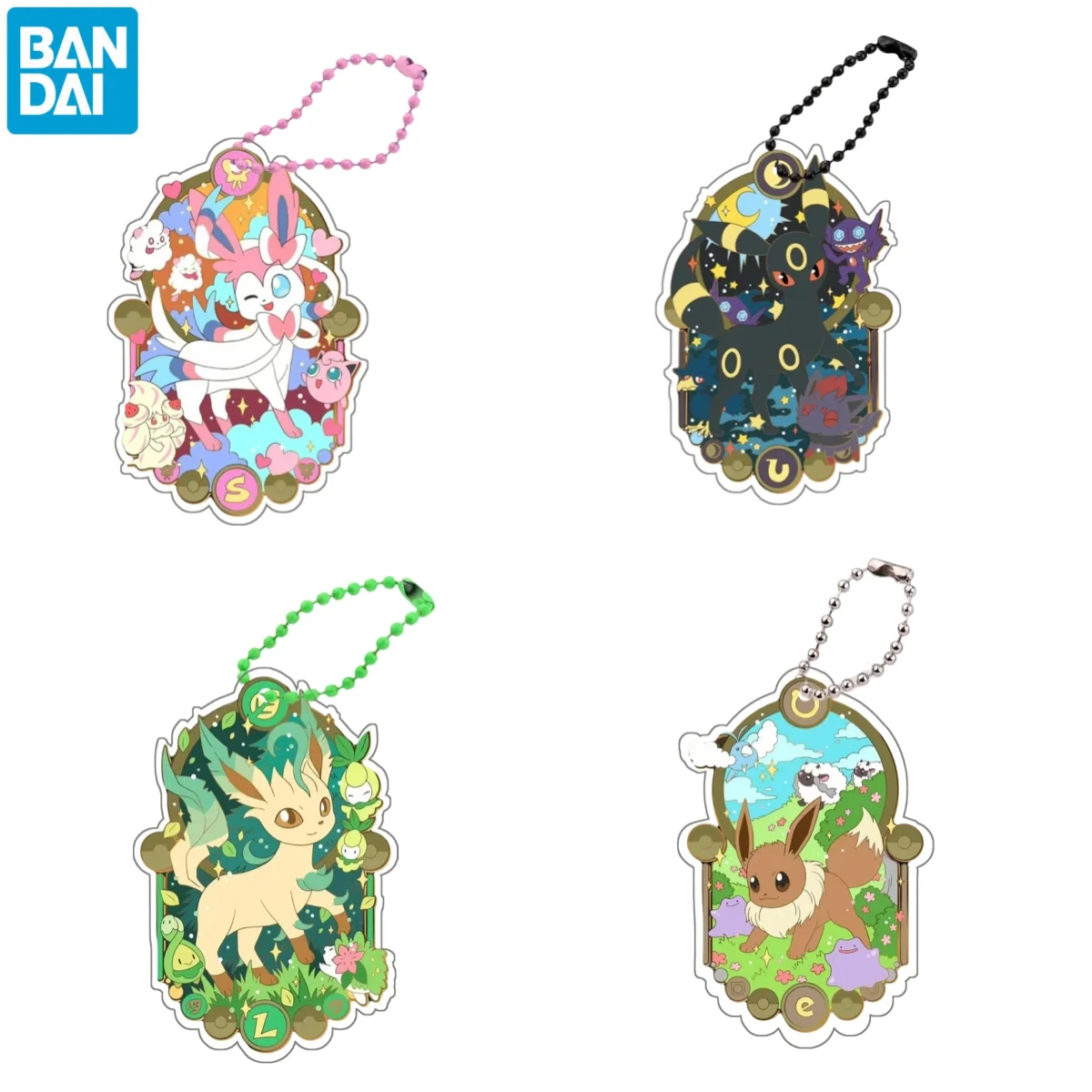 Pokemon Eeveelution Leafeon Espeon Jolteon Umbreon Sylveon Eevee Glaceon Flareon Acrylic Keychain Mobile Phone Bag Pendant Gift