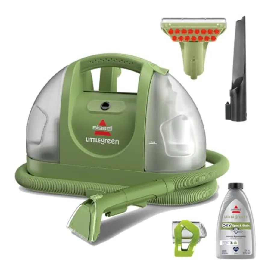 Little Green Multi-Purpose Portable Carpet and Upholstery Cleaner Car and Auto Detailer with Exclusive Specialty Tools Green 14