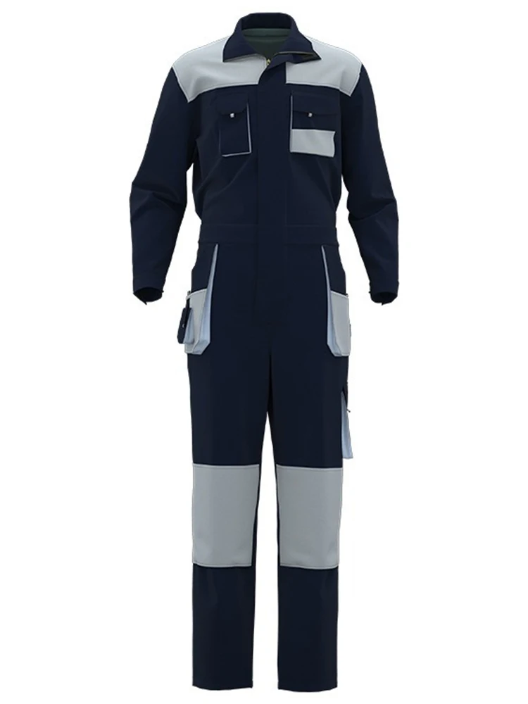 Work Coveralls for Men Multi Pockets Working Coveralls Welding Suit Car Repair Workshop Uniforms Mechanic