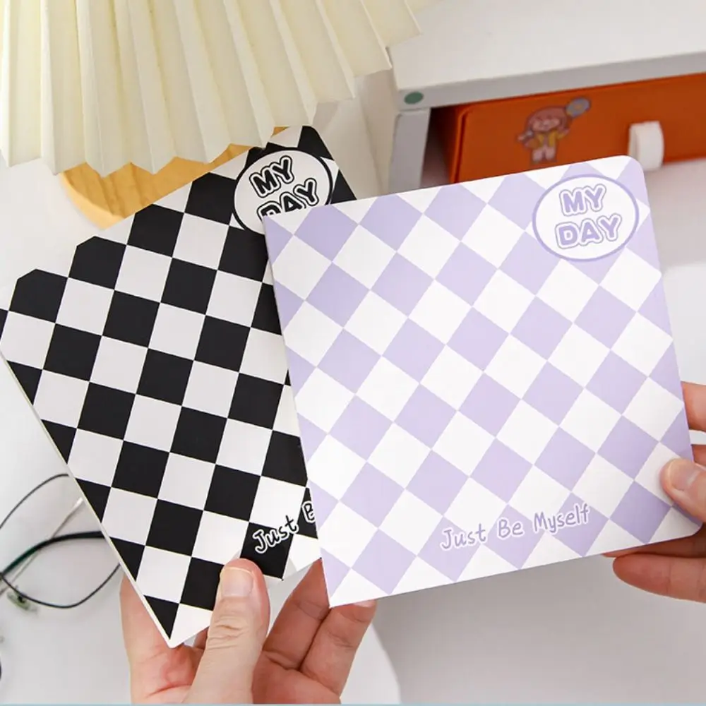 100 Pagina 'S Schaakbord Patroon Notitie Pape Ruit Raster Plakboek Vierkant Raster Notitieboek Cartoon Briefpapier Flip Over Notebook