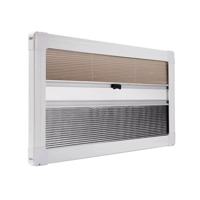 900x500mm OEM Customized Size RV Window Inner Frame with Anti-insect and Sun Blind for Camper Van and Motor Caravan