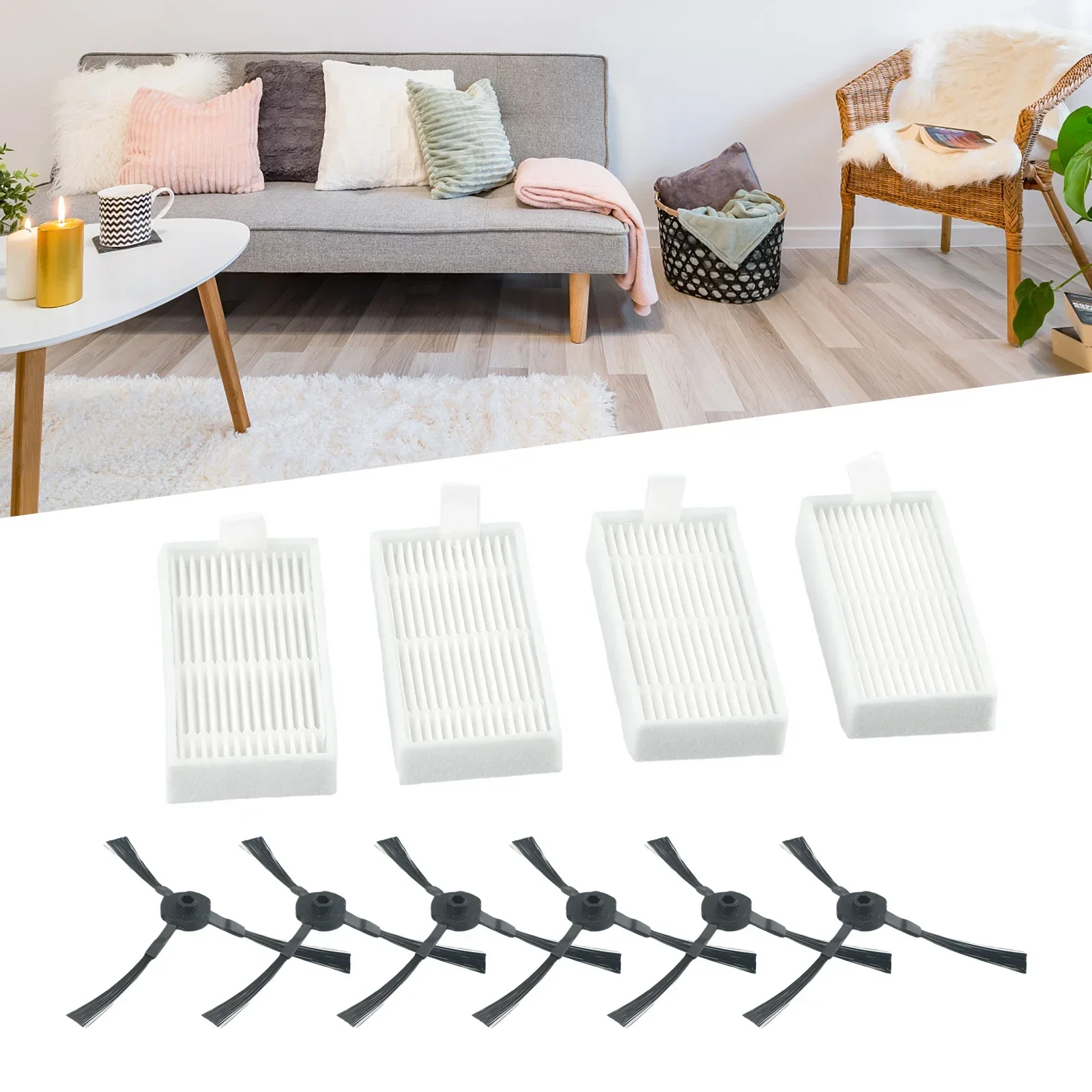 Side Brush Filter For Vacuum Cleaner 10pcs/Set Accessories Bathroom Cleaning MD 19500/19510/19 511/19900