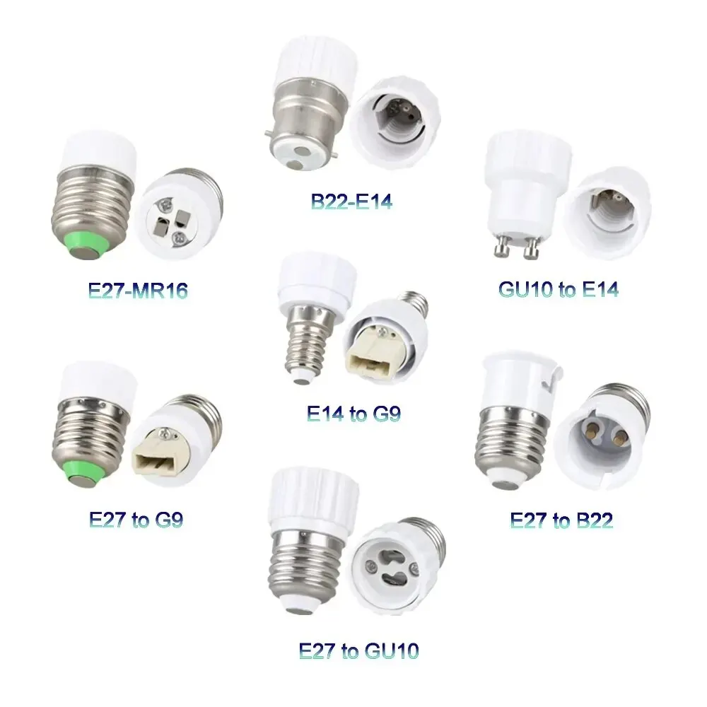 E17 E27 Podstawa lampy Akcesoria E14 E12 Oprawka GU10 G9 B22 MR16 Gniazdo żarówki Adapter do lamp Domowy konwerter Złączki