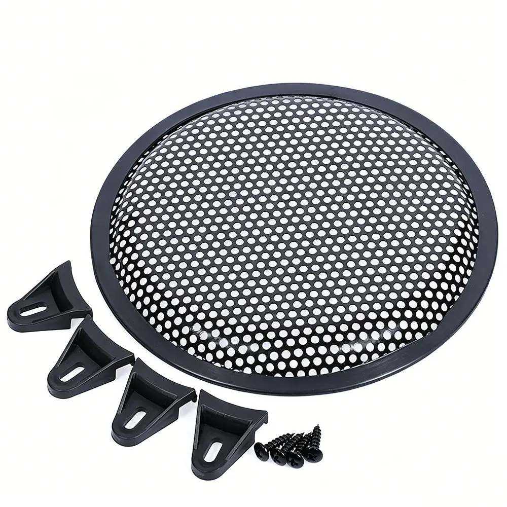 Abdeckungen für 5-12 Zoll Lautsprechergitter Schwarz mit Befestigungsschrauben Lautsprechergitterabdeckung Mesh Subwoofer-Gitter Auto-Lautsprecher