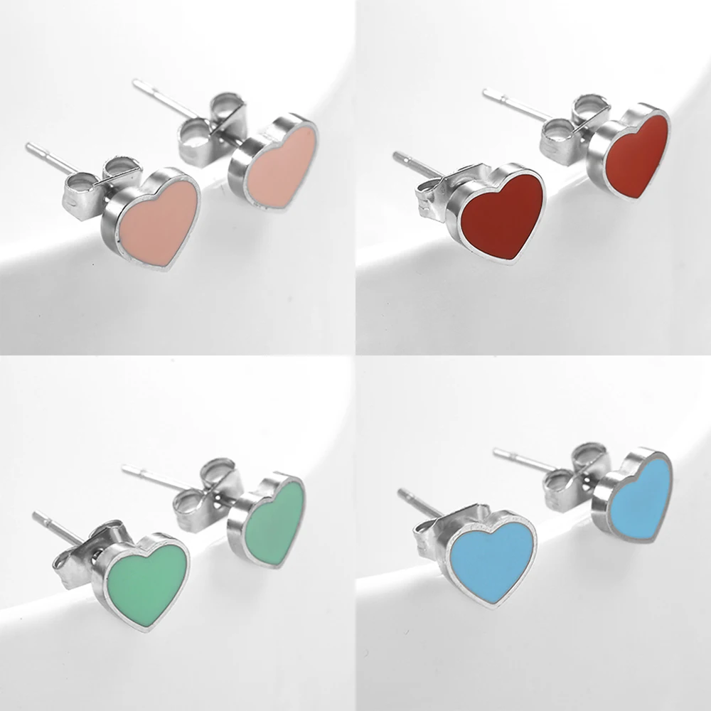 Женские серьги-гвоздики из нержавеющей стали