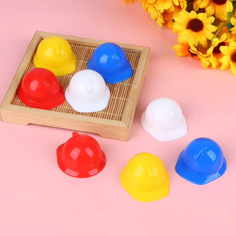 10Pcs Mini Doll Helmet 1:12 Dollhouse Miniature Safety Helmet Model Doll Decor Toy Doll House accessori