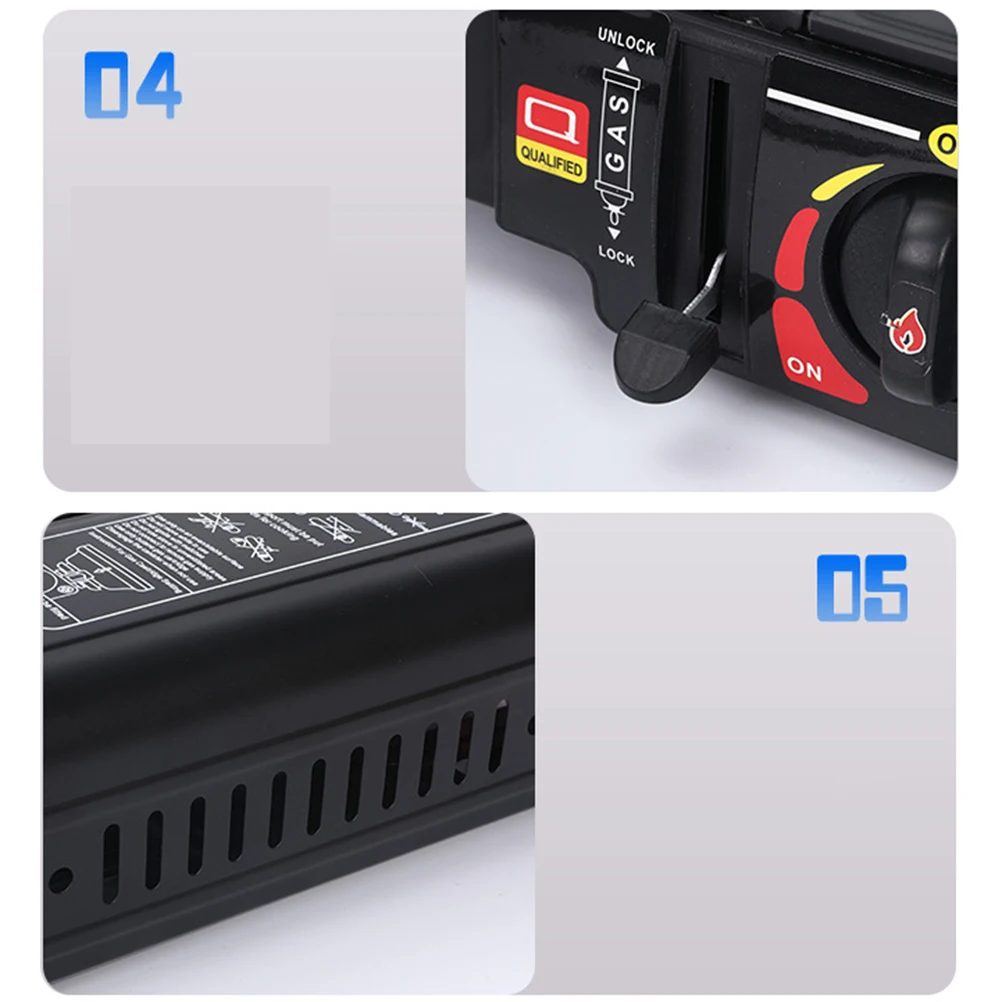 

Портативная газовая плита из нержавеющей стали для кемпинга, 1 шт., разборная конструкция, совместима с бутаном, для рюкзака