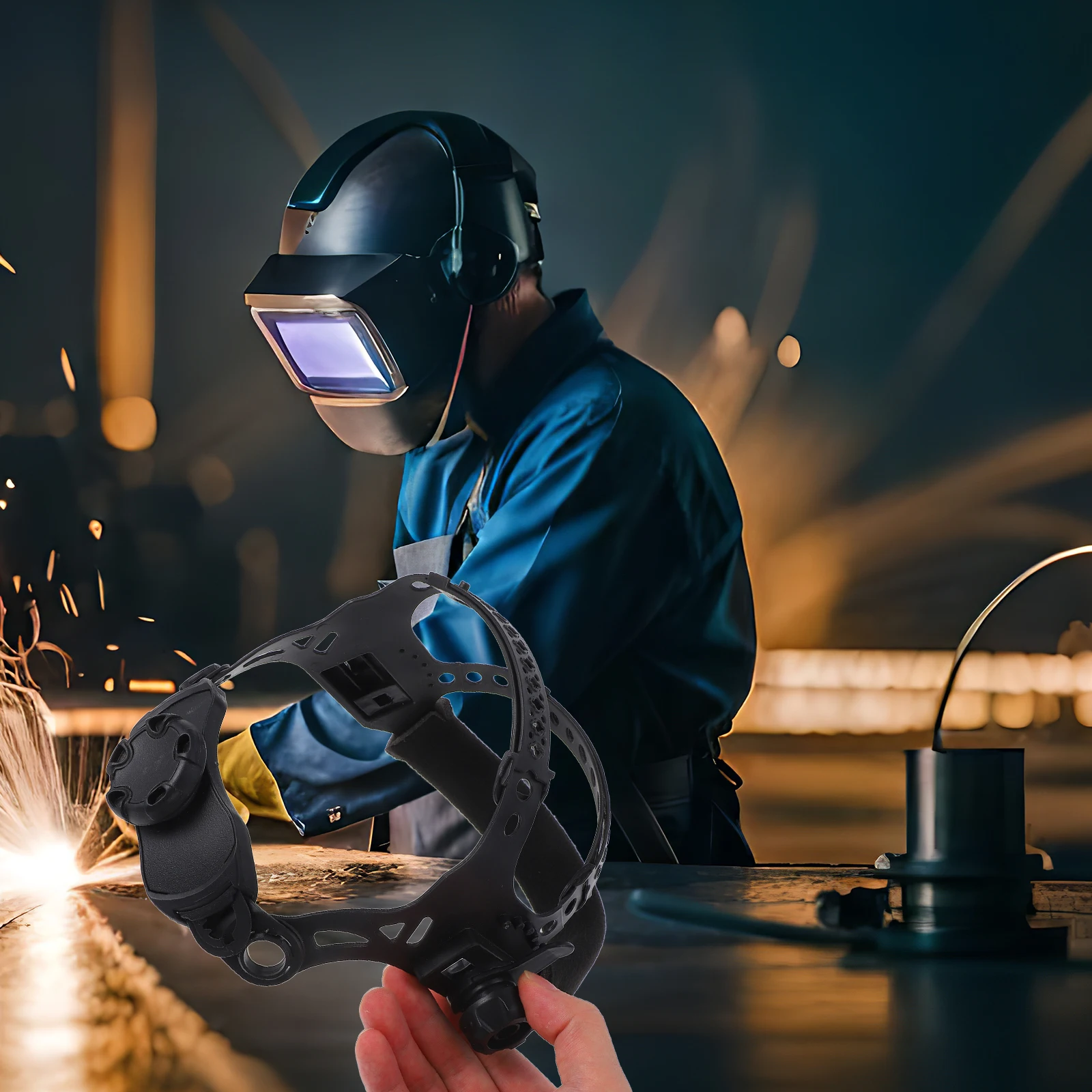 Welding Glasses Headband Hard Hat Hood Headgear Adjustable Sweat Absorbent Protection Welding Gear