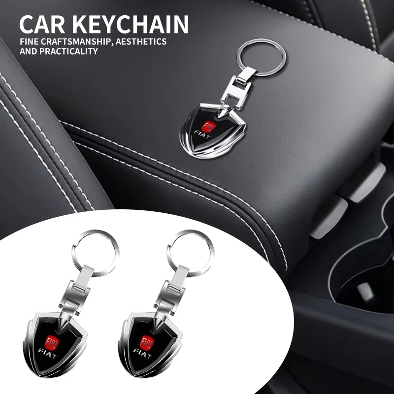 High Quality Metal Car Keychain Car Key Ring Decoration Accessories For Fiat Grande Punto Astra Bravo Panda Tipo Stilo Freemont