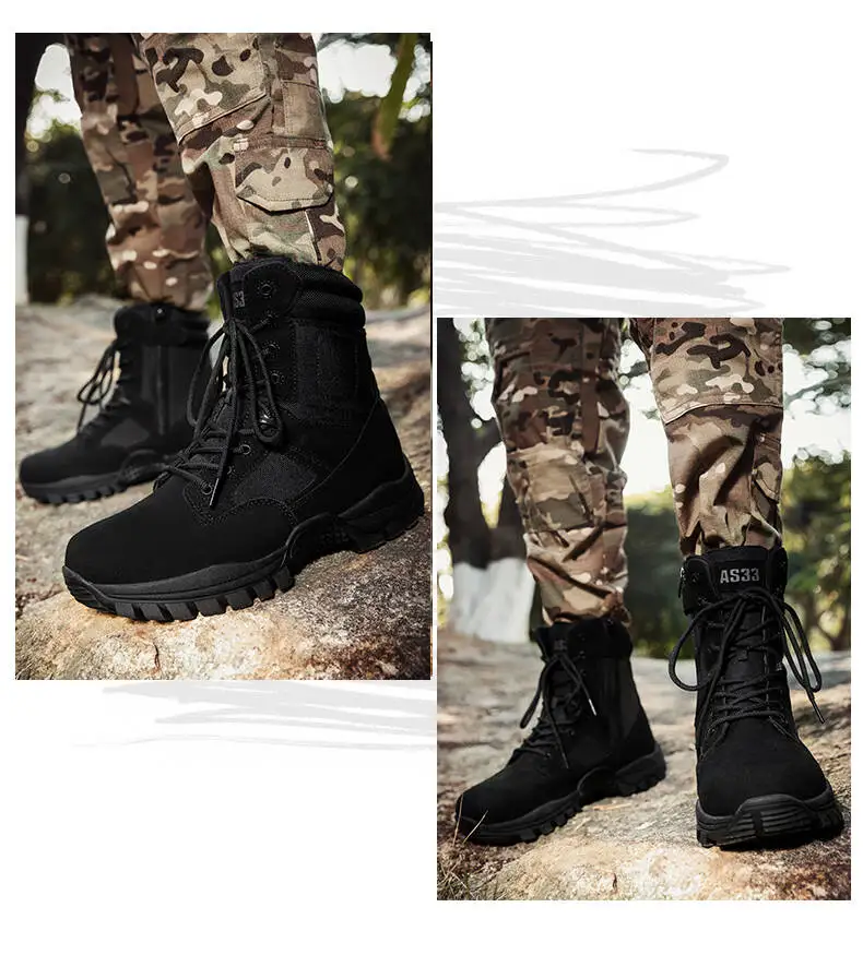 Outdoor-Stiefel für Herren, Knöchelstiefel, dick, hochwertig, sportlich, wasserdicht, rutschfest, Wanderstiefel, verschleißfest, Dschungel-Trekking, Größe 39–47 – Detail 22