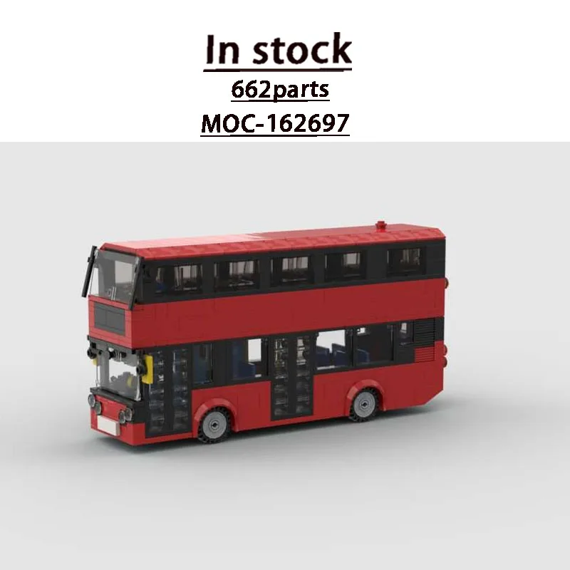 

MOC-162697 New City Transportation Bus Brick Model 662 Parts MOC Creative Boys Children's Birthday Christmas Toy Gift