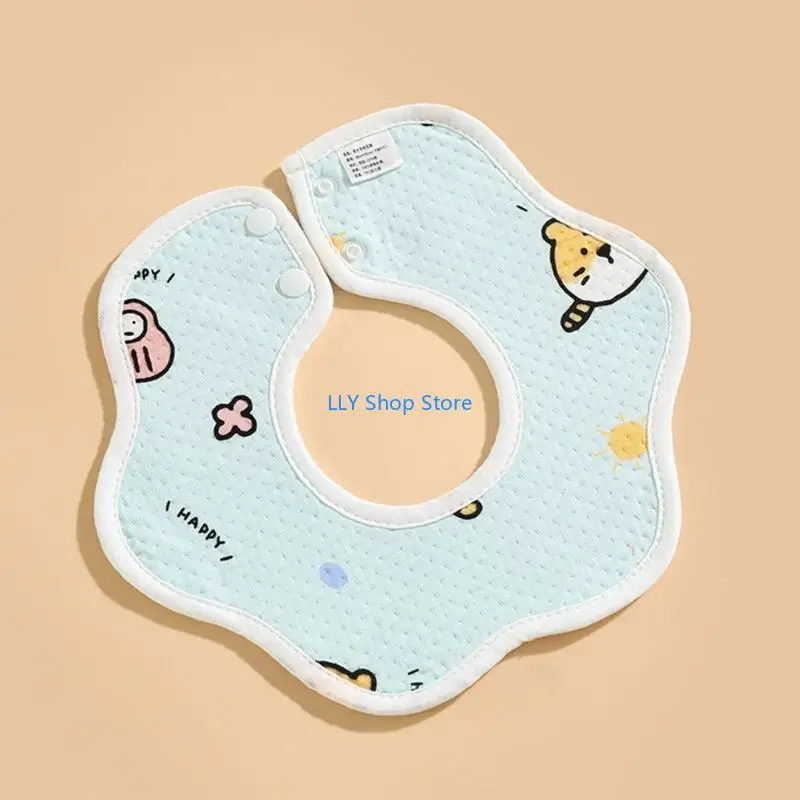 

T8UD Cotton Baby Bibs Drool Teething Bibs Waterproof Bibs for Unisex Boys Girls Gift