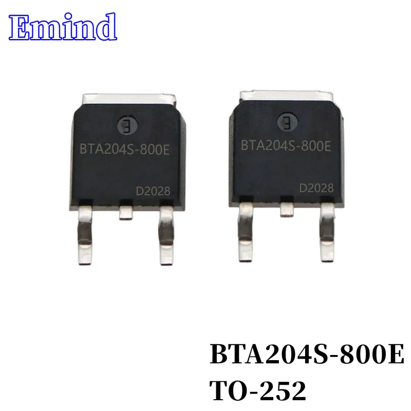 50/100/200/500/1000Pcs BTA204S-800E Triac 4A/800V TO-252 BTA204S SMD Thyristor Large Chip