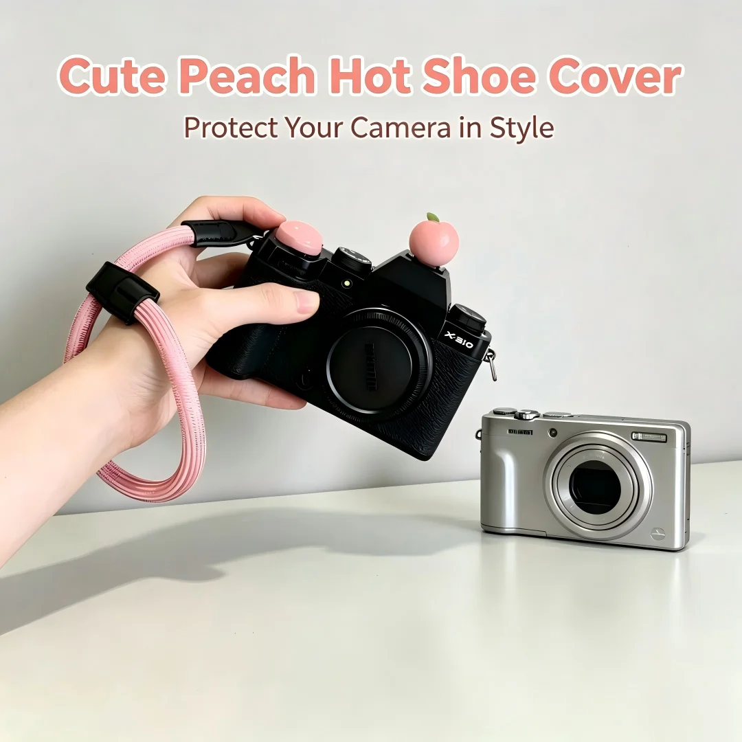 Cute Peach Series Hot Shoe Cover for Leica Q2 Fuji X100V X-T5 Sony ZV-1 Canon EOS R5 Nikon Z5 Camera Accessories view 3