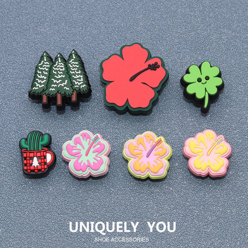 

Подвески для обуви, милые Мультяшные цветы, Сосновая древесина, аксессуары для обуви, модные украшения для кросса