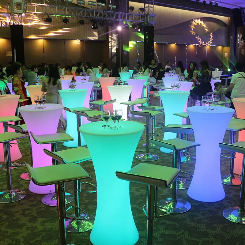 

Led High Table Bar Table Small Waist Creative Illuminated Bar Outdoor Activities Exhibition Cocktail Table Bar Table