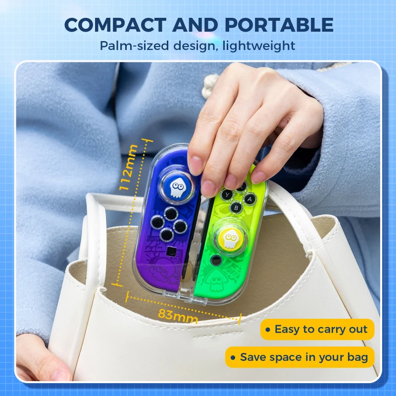 2024 NEW Mini Version PC Transparent Storage Box for Nintendo Switch Joy-Con No-Wristband Version Gifts Gift Joycon Storage Box