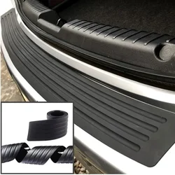 Anti-Scratch Protection Sticker Strip Car Trunk Rear Paint Protector Guard Plate Rubber Car Rear Bumper Trim Black Accessories