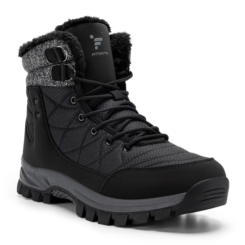 Men'S Winter Snow Ankle Boots Cold Resistant Thick Warm Fur‑Lined Water‑Resistant Lightweight Comfortable Anti‑Slip Winter Shoes