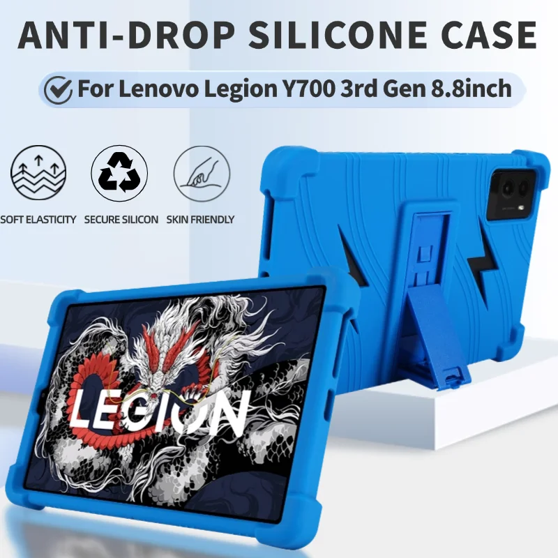 For Lenovo Legion Y700 2025 Game Tablet Coat Shockproof Cover Y700 3rd Gen 8.8inch TB321FU Soft Silicon Stand Protective Shell