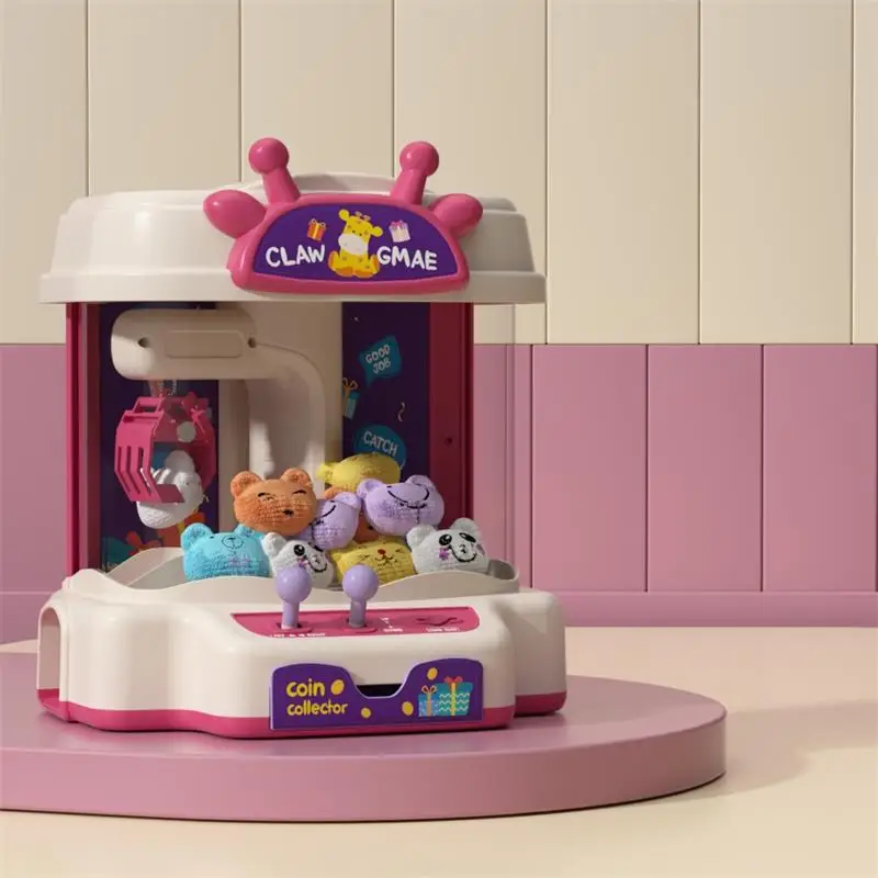 STLF هدايا الاطفال الكهربائية عملة تعمل رافعة محاكاة لعبة كليب المنتزع اصطياد أفخم دمية لعبة آلة مخلب صغيرة