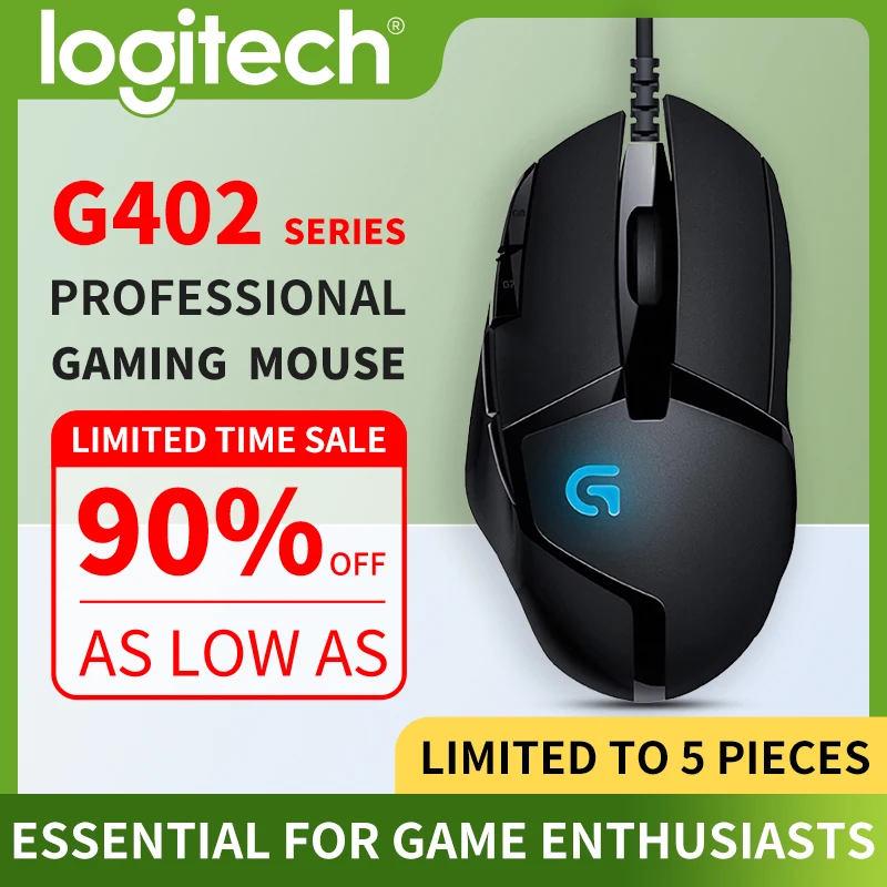 

Logitech g402 professional gaming mouse with sensitive response and ergonomic design for esports