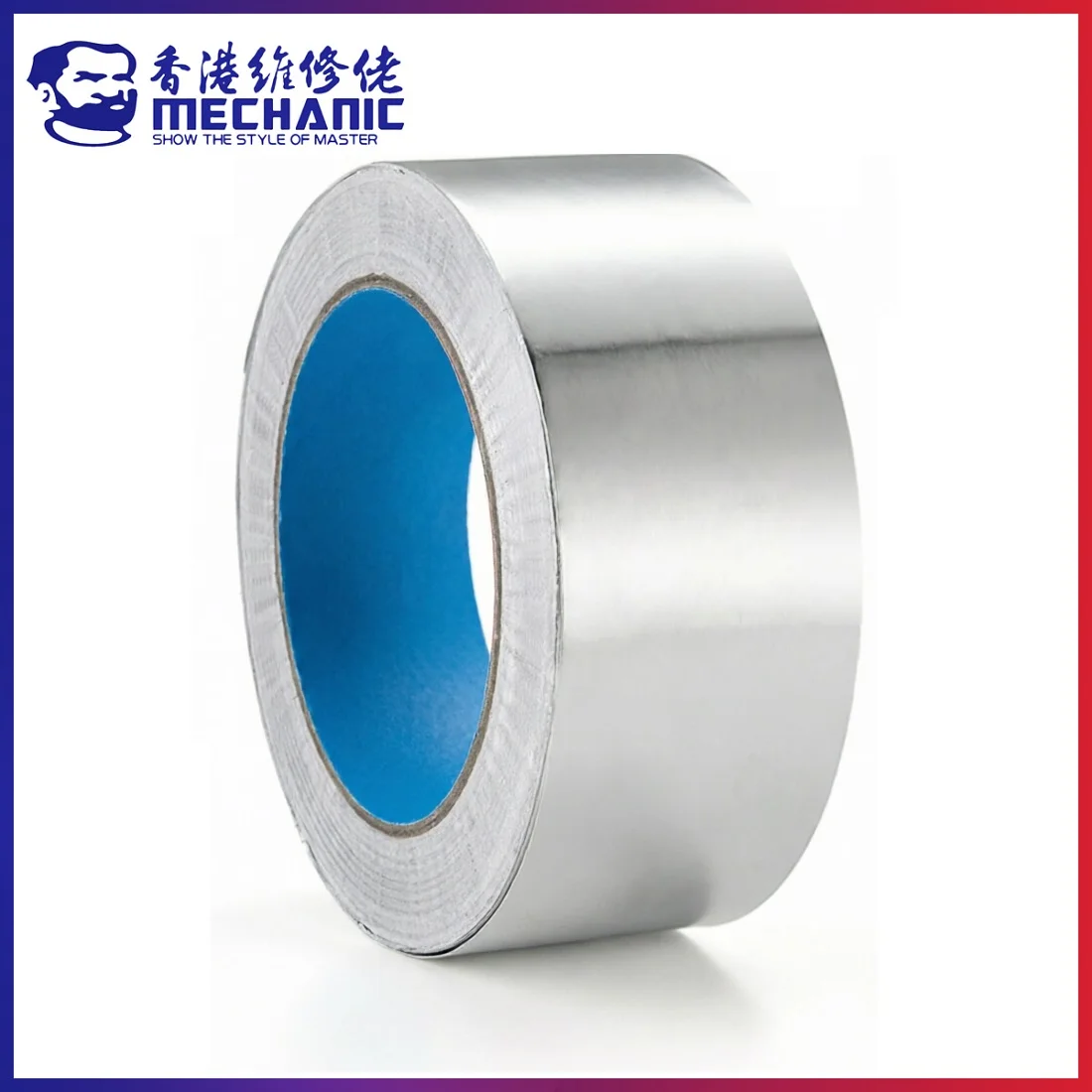 MECHANIC 20m High Temperature Resistant Aluminum Foil Tape 0.06-0.15mm Thickness Sealing Leak Proof Heat Insulation Foil Tape