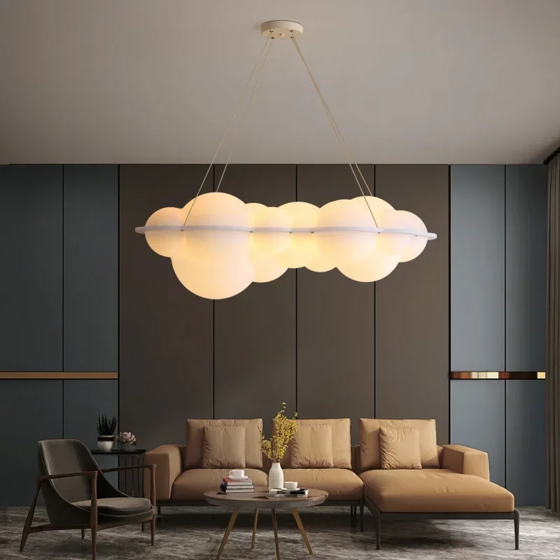 

Modern living room pendant light Nordic designer pendant light bedroom dining room decoration cream style ceiling cloud light