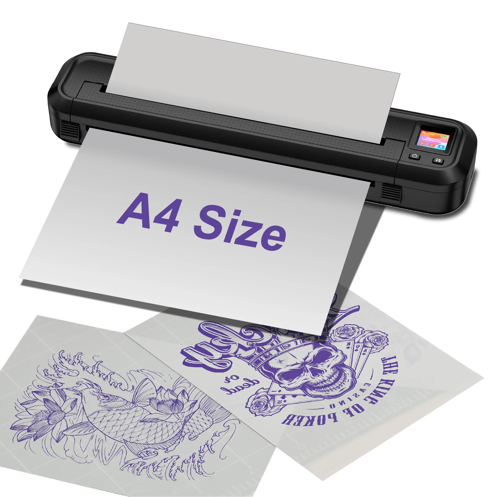 طابعة قالب نقل الوشم المحمولة، نقل LCD، طباعة رسم نسخ حراري غير لامع للهواتف المحمولة وأجهزة الكمبيوتر