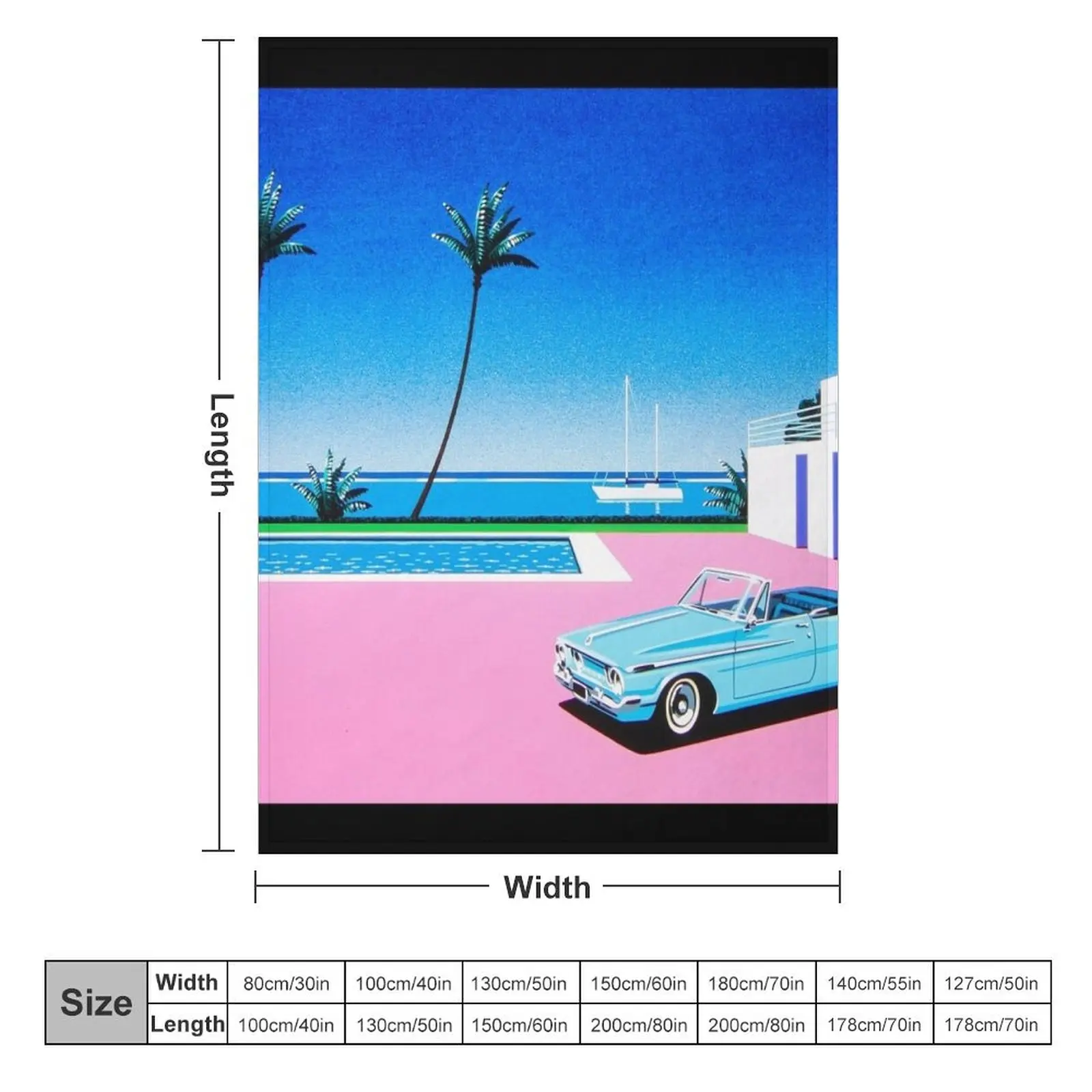 hiroshi nagai Throw Blanket Tourist Winter beds Blankets