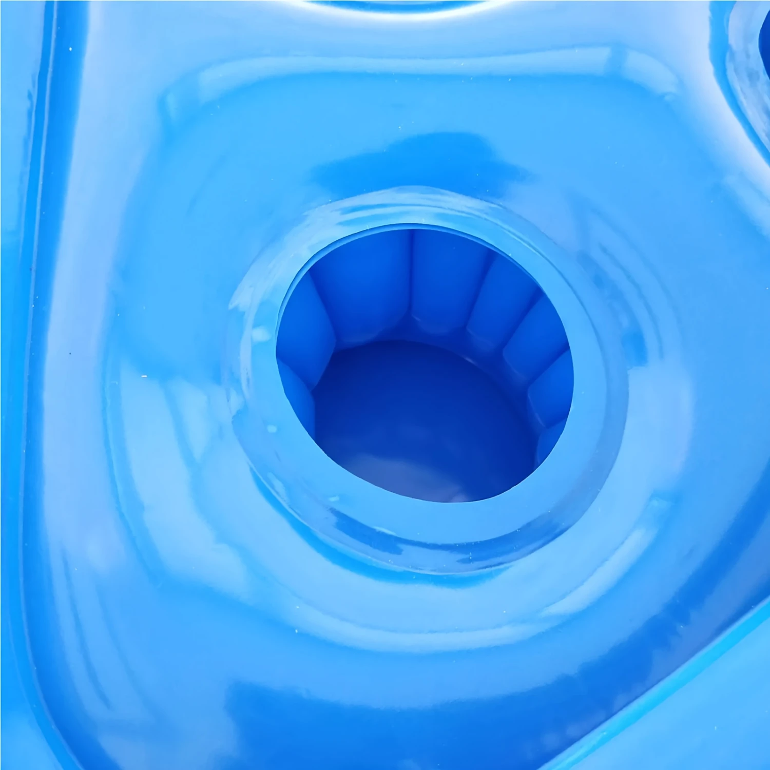 1pc Blue 6-hole Floating Inflatable Triangle Drinks Cup Holder Swimming Pool Floats Table  Tray Coasters Summer Party Decoration