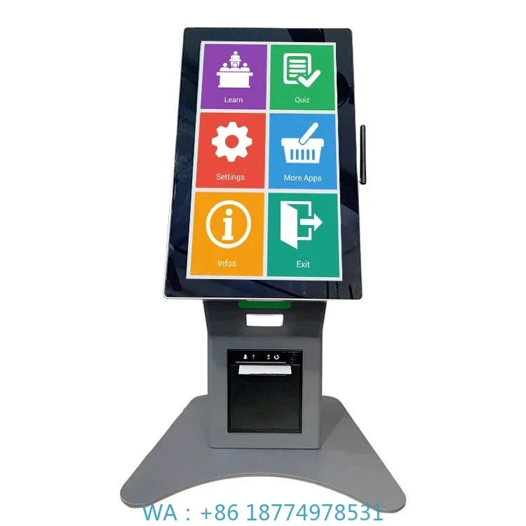 Self Service Ordering Kiosk for Food Court and Self Checkout Applications Windows POS 15.6 Inch Touch Screen