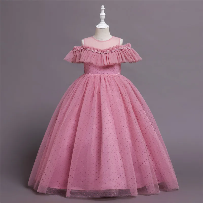 2022 Girls Dresses 5-14 Years Kids Birthday Party Formal Evening Ball Gown Children Clothing For Girl Wedding Princess Dress