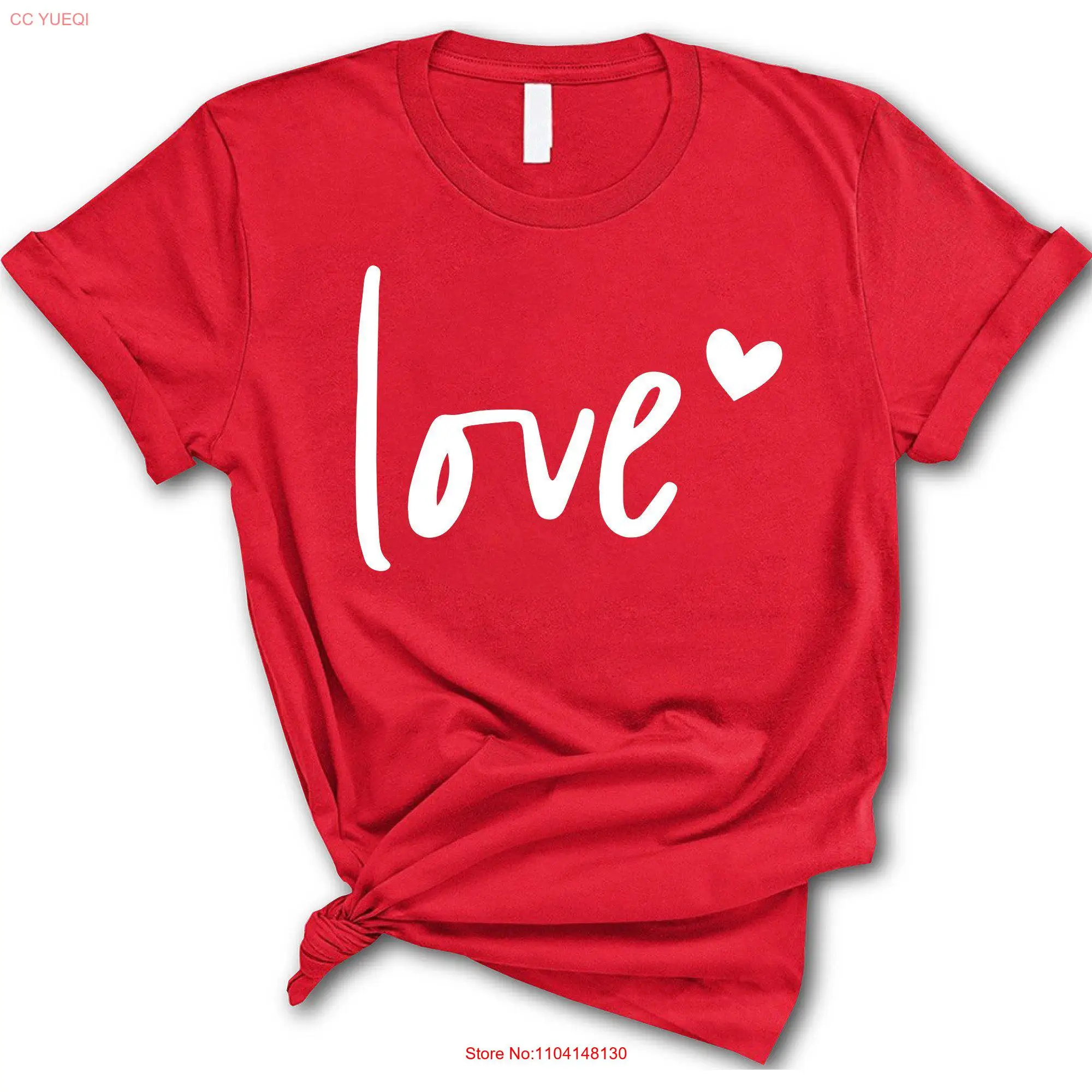 

Valentines HearT T Shirt Love Womens Day Teacher Cute Lover long or short sleeves
