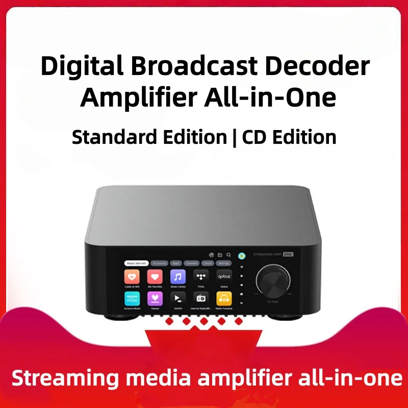 

Музыкальный стример Play/CD Edition с усилителем и ЦАП | 5,5-дюймовый сенсорный ЖК-экран с поддержкой коррекции звука в помещении и мультирум-системы Hi-Fi