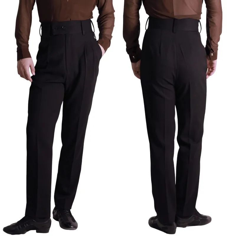 Customized 6K010 Men's Latin Dance Pants Suit Fabric High Waisted Radish Pants Design Sense