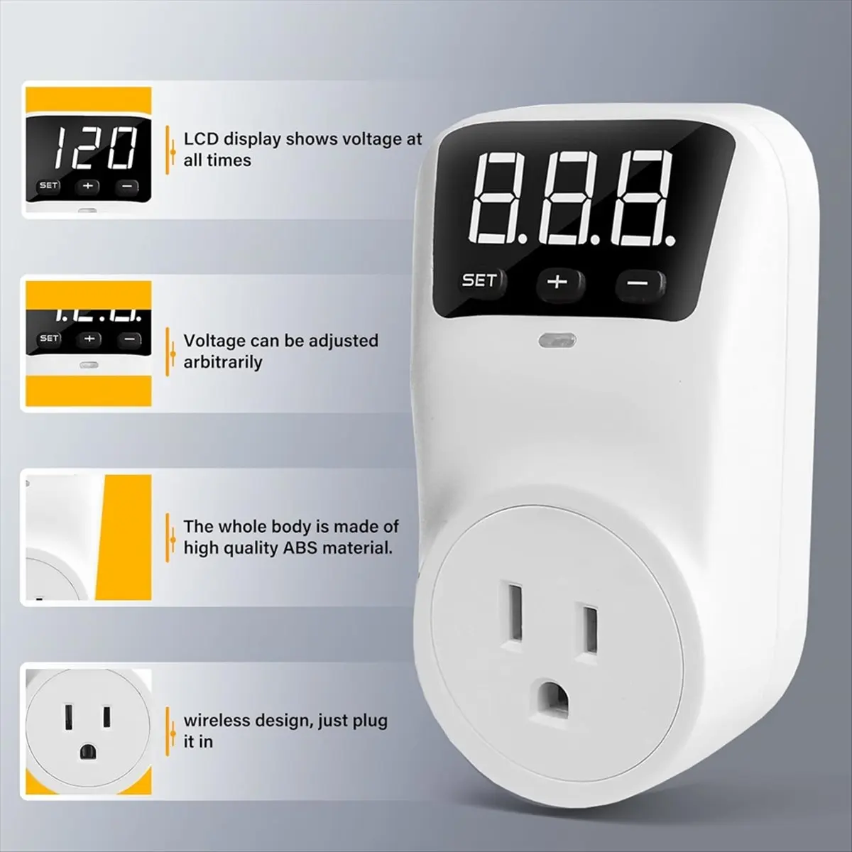 NEW Protection Voltage Protector Reset over Under Voltage Protector Socket Digital Display Power Surge Protector US Plug