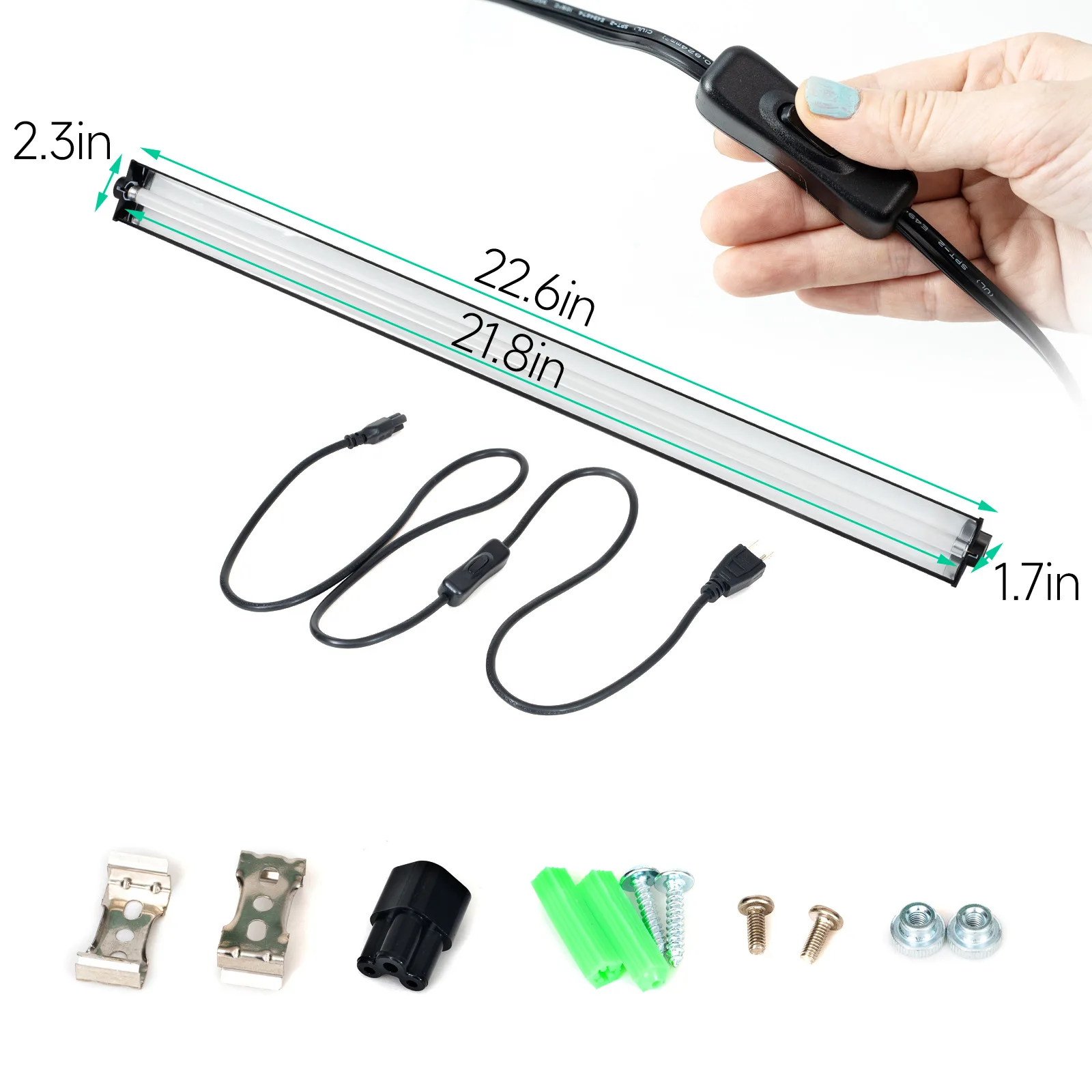 

T5 Lamp for Crawling Pets, Lizard, Tortoise, Snake, Reptile, UVB10.0, Turtle Tube and Lampshade Set with Switch, EU and UK Plug