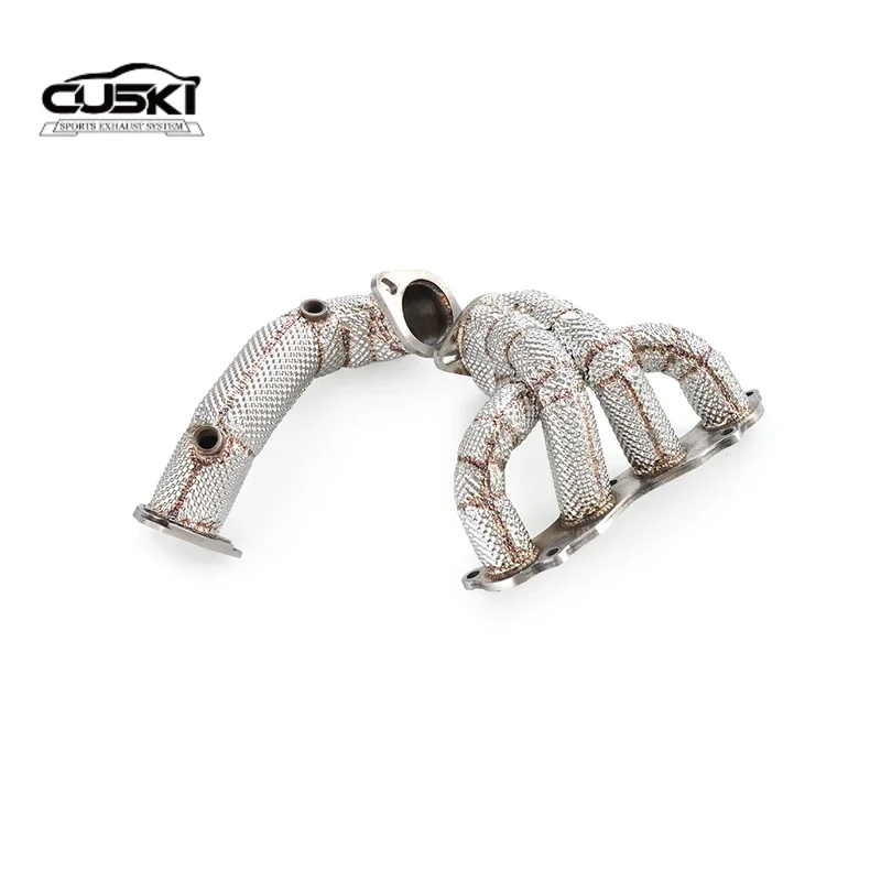 Collettore di scarico isolato adatto per Honda Civic 1.8 aggiornamento K24 2010-2016 sistema di scarico con raccordi di scarico in acciaio inossidabile