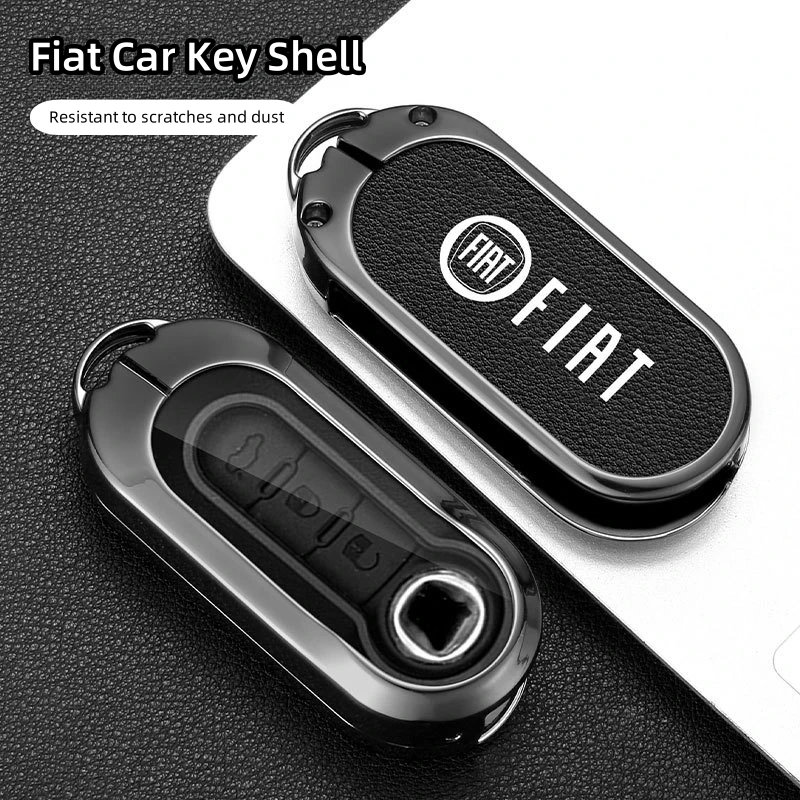 Suitable for Fiat 500C 500 500E 500L 500X 2011 2012 2013 zinc alloy high-end car key bag special car key cover shell key chain